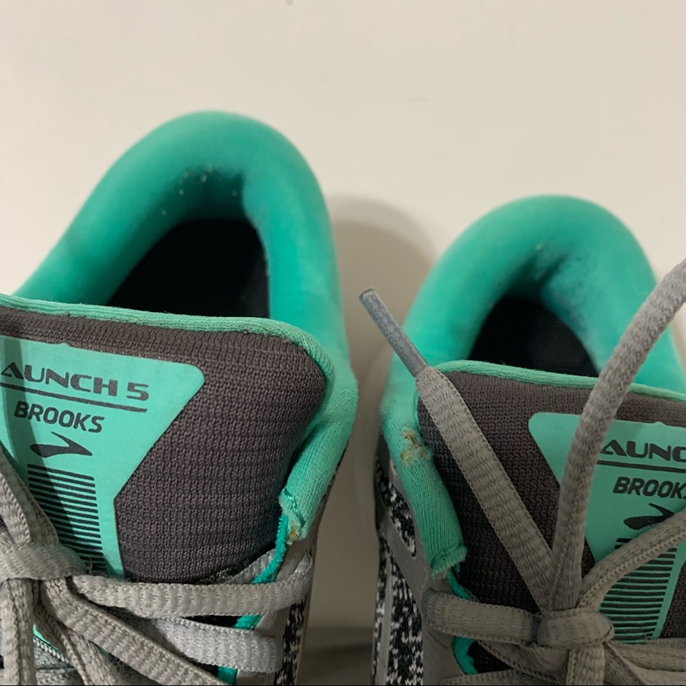 Brooks Womens Launch 5 1202661B084 Gray Blue Running Shoes Sneakers Size 7 B - Picture 10 of 10